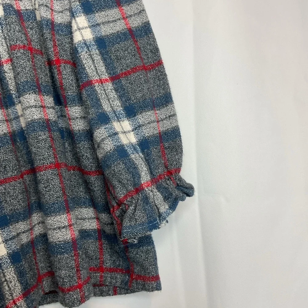 Hannah Kate girls 8 plaid dress with M on front - Picture 4 of 8